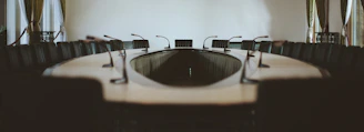 black and white round table