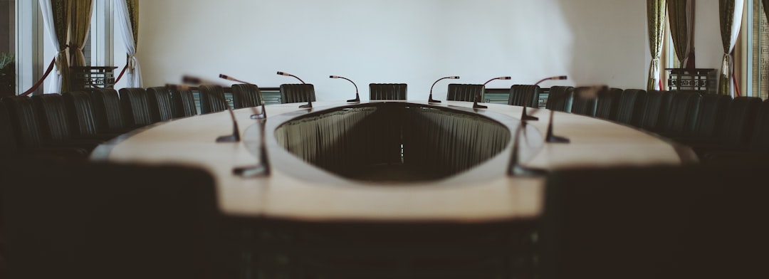 black and white round table