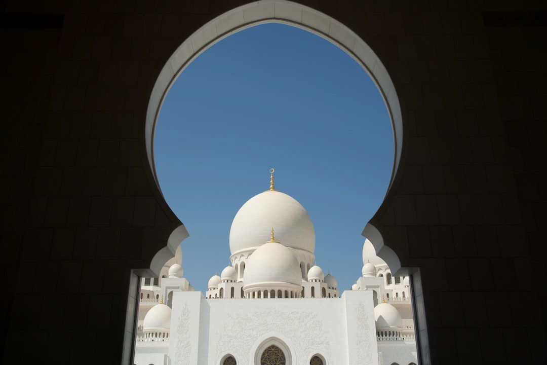 white and blue dome building