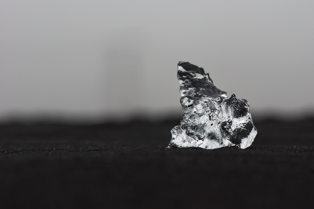 black and white stone on water