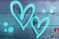 red and white love wall art