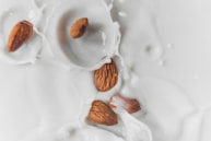 brown and white chocolate on white ceramic plate