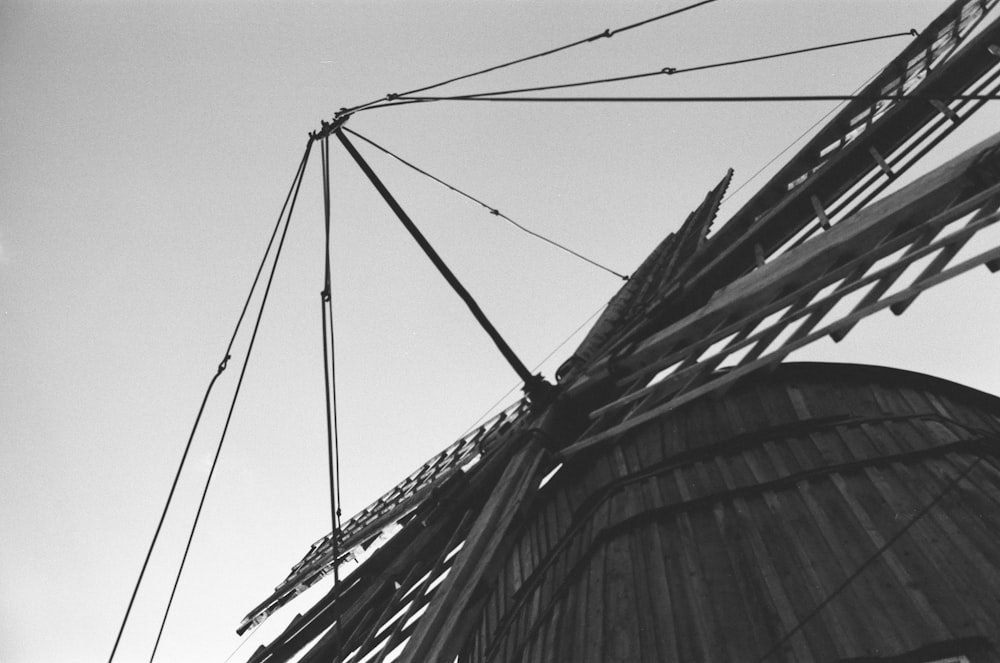 grayscale photo of a wooden house