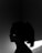 silhouette of woman with black hair