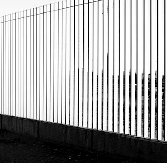 white and black wooden fence