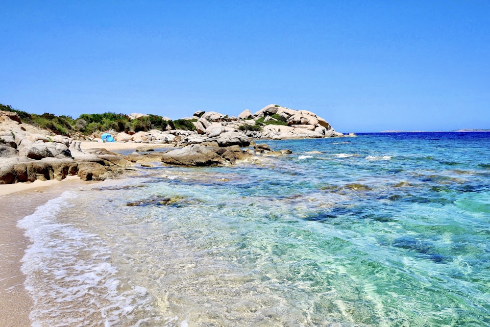 brown rocky shore under blue sky during daytime