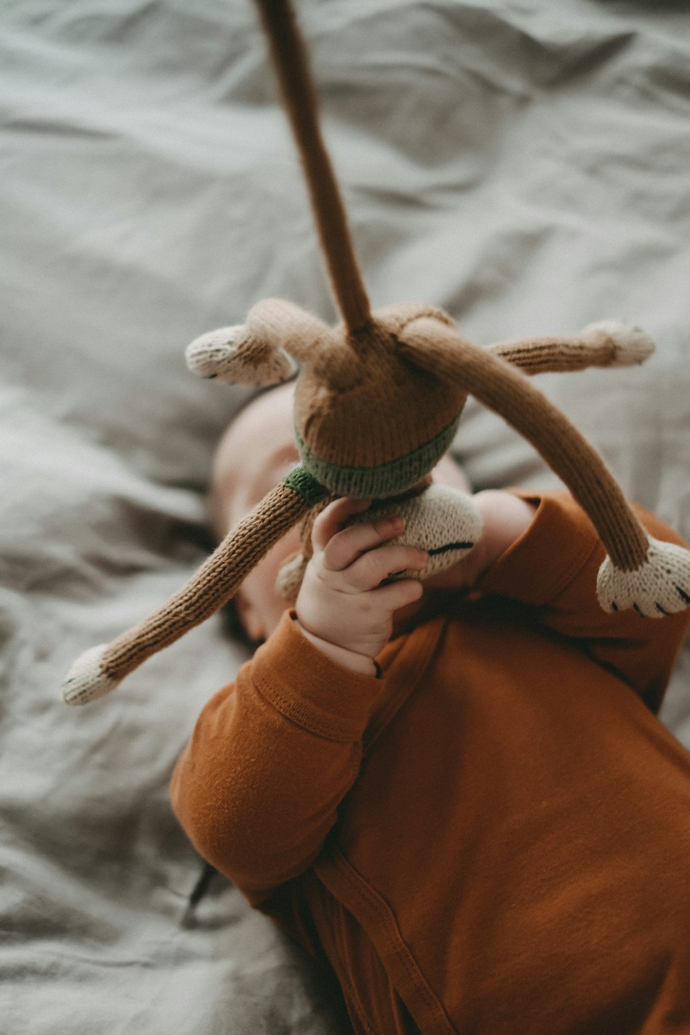 brown and white animal plush toy