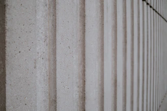 Close-up of reinforced concrete columns strengthened with Ultratech cement.