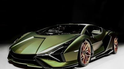 green and black lamborghini aventador