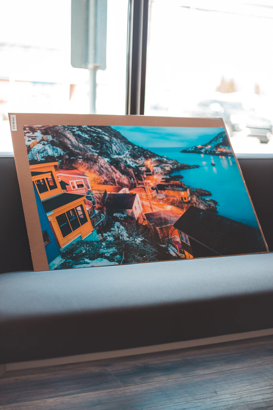 Fine art print displayed on a clean gallery wall