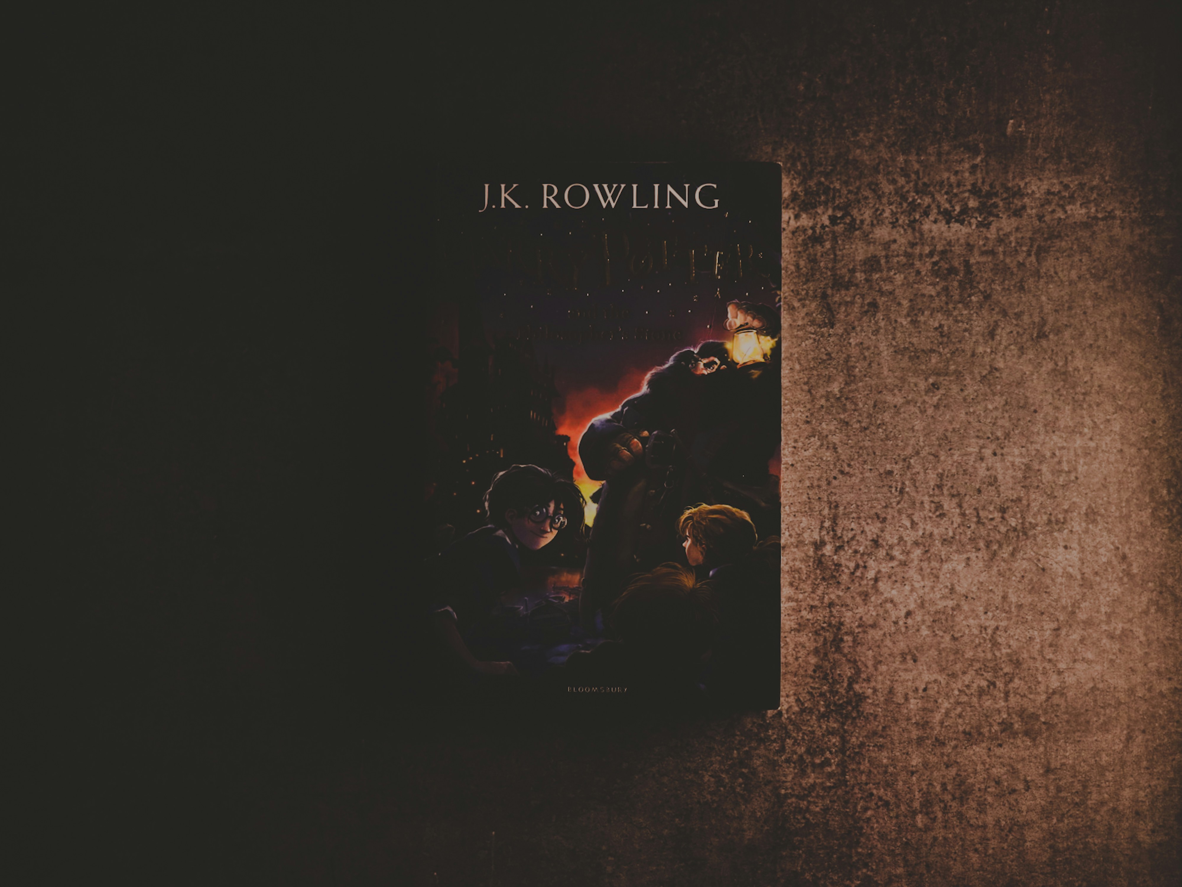 a harry potter book sitting on top of a table