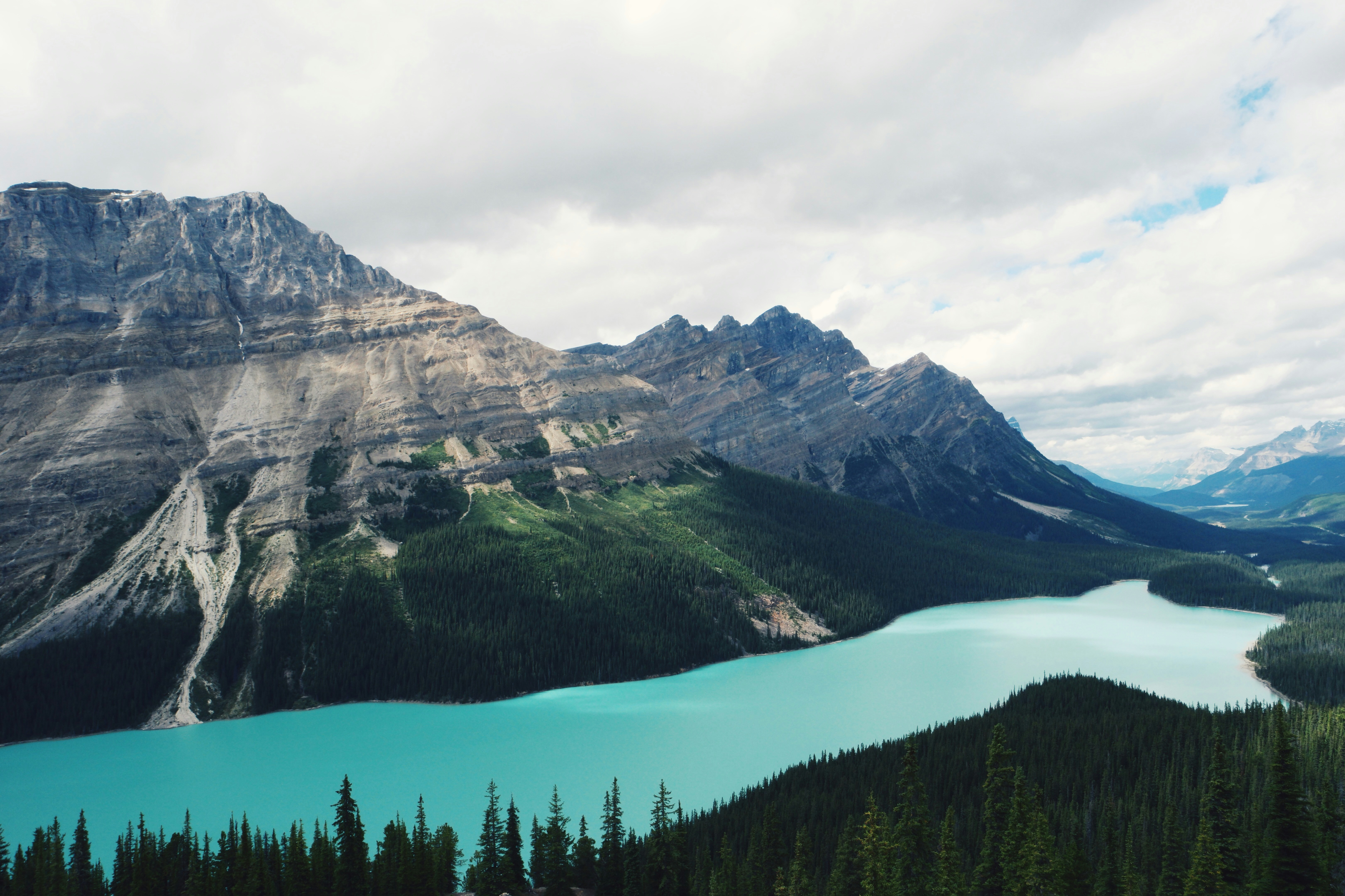 It's unreal. Doesn't look like it's real, but it is. An absolutely beautiful lake amongst the many beautiful lakes in the Canadian Rockies.
