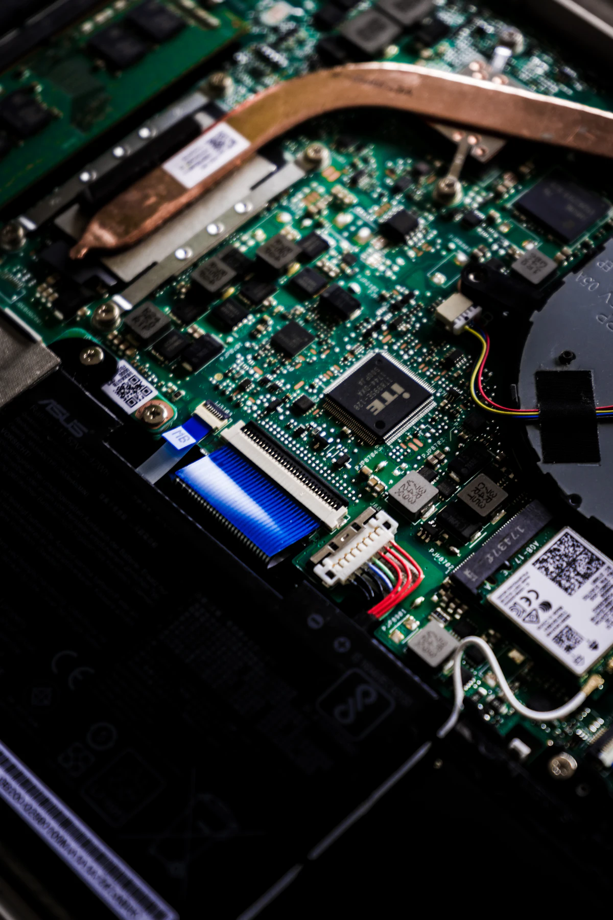 Close-up of a computer motherboard