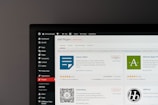 black flat screen computer monitor