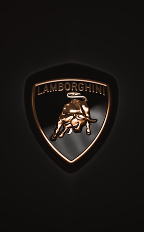 a lamb logo on a black background