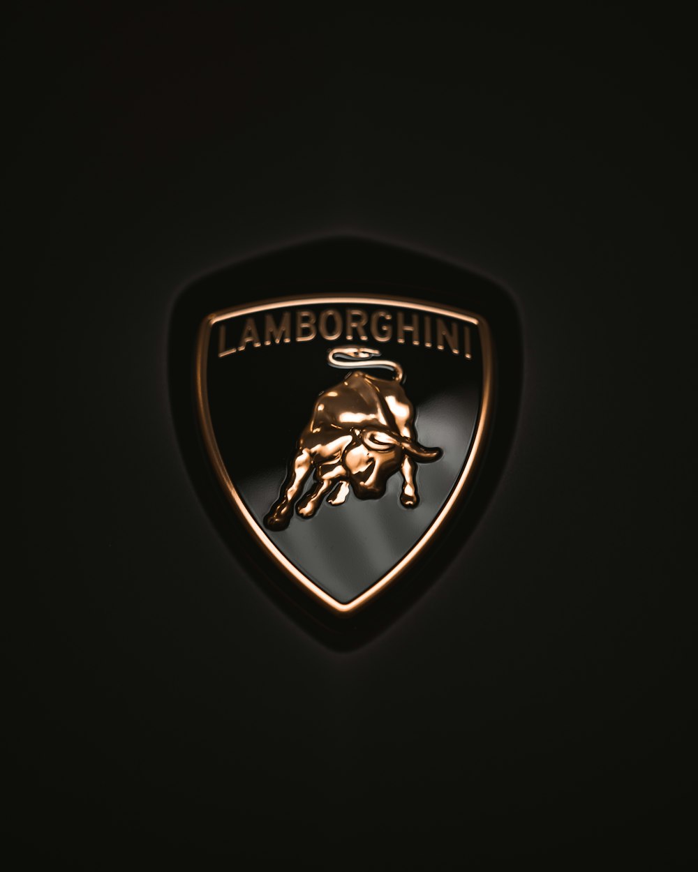 a lamb logo on a black background