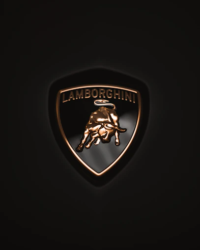 a lamb logo on a black background