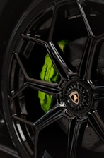 black and green 5 spoke wheel