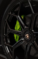 black and green 5 spoke wheel