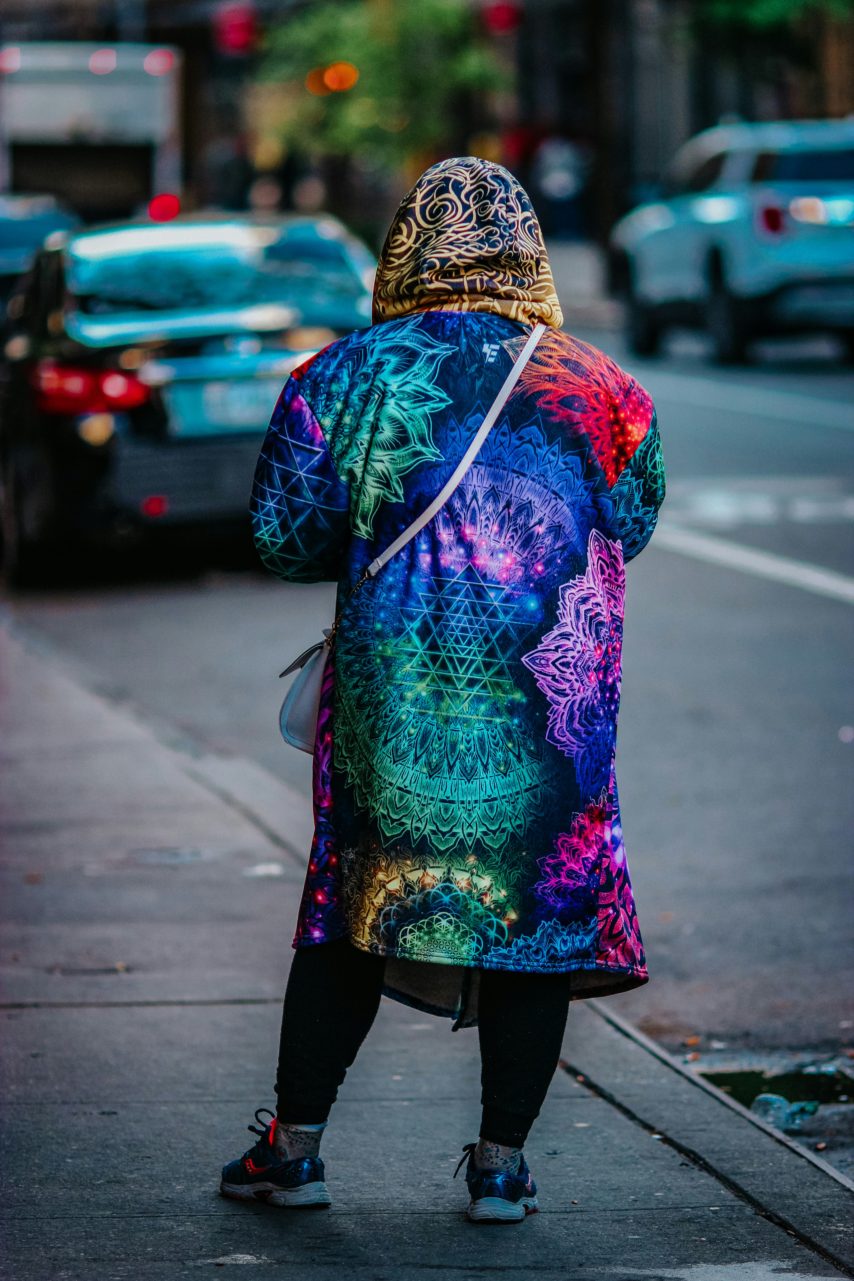 colorful winter coat street, wallpaper, Bold Coats: How to Wear Vibrant Outerwear Tastefully 3