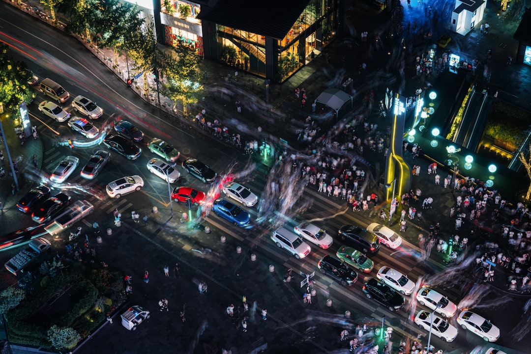 cars on road during night time