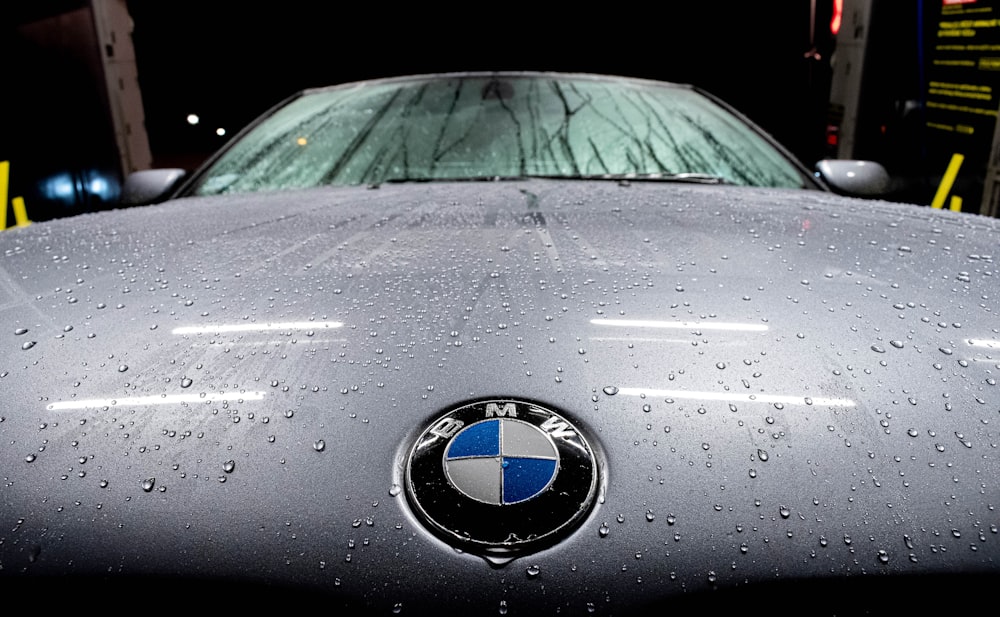 black bmw car with yellow and green light