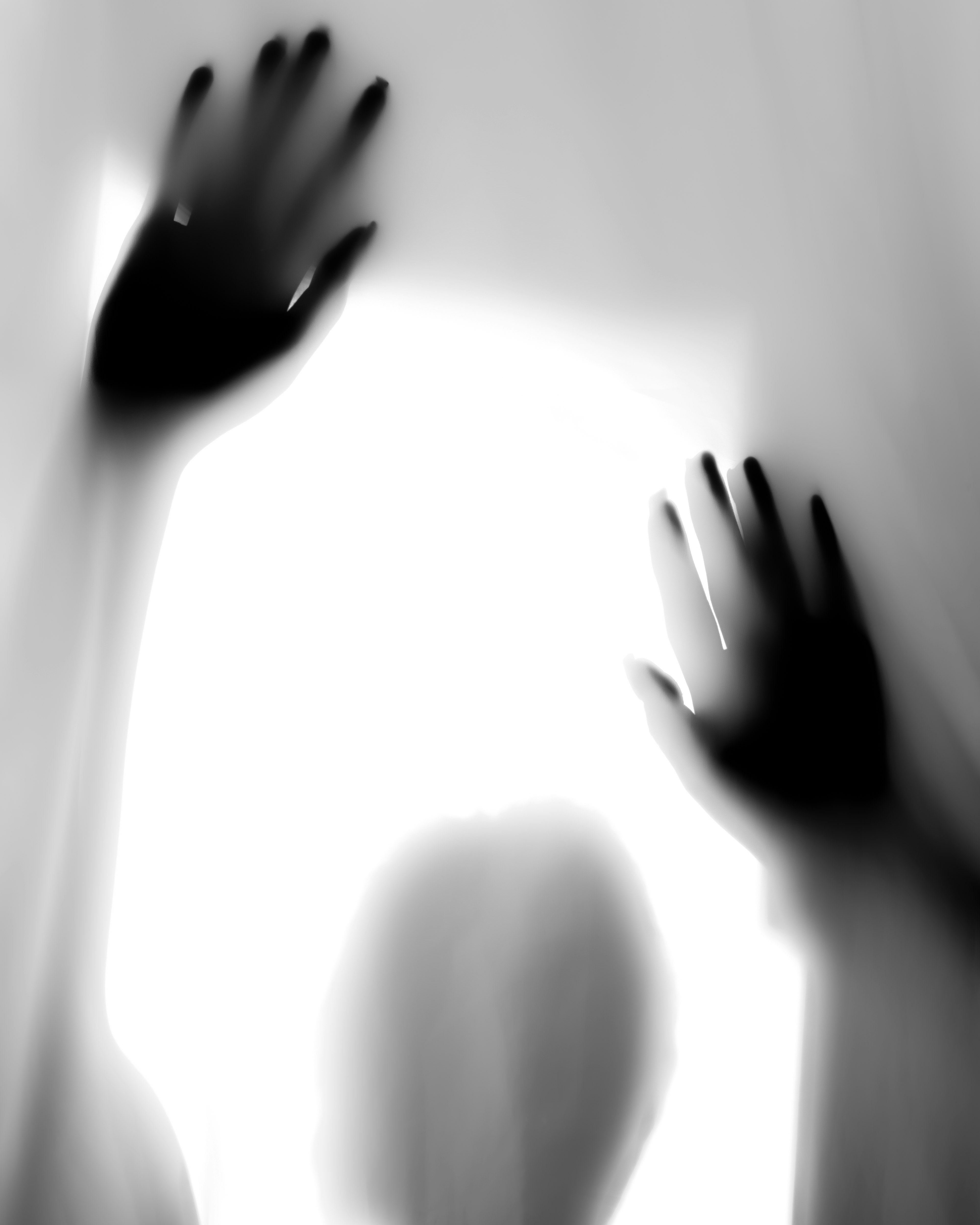 grayscale photo of persons hand