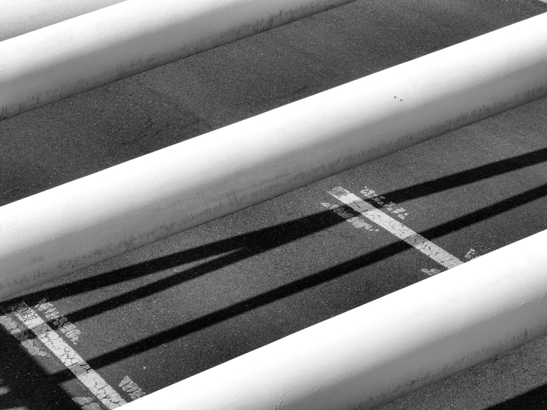 white and black stripe textile