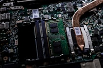 green and black computer motherboard