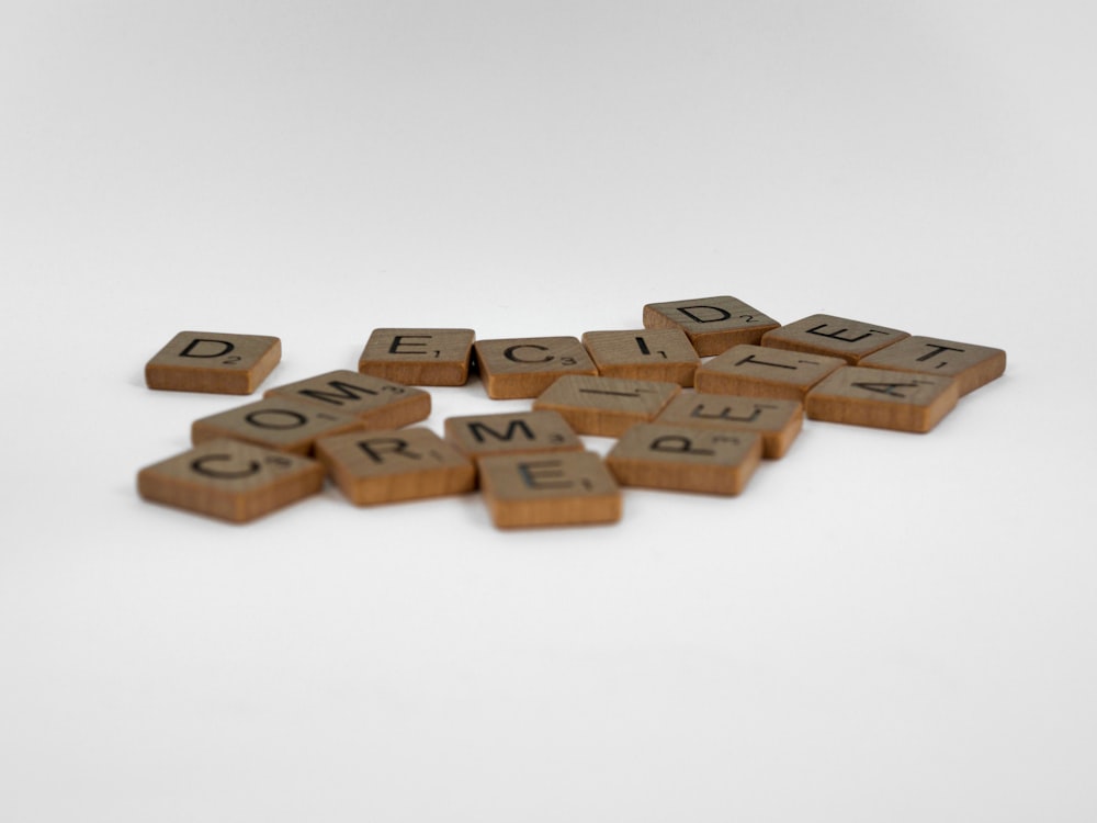 brown wooden blocks on white surface