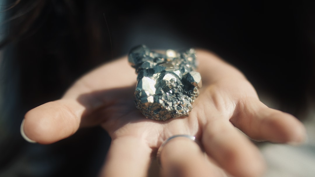 silver and blue stone ring