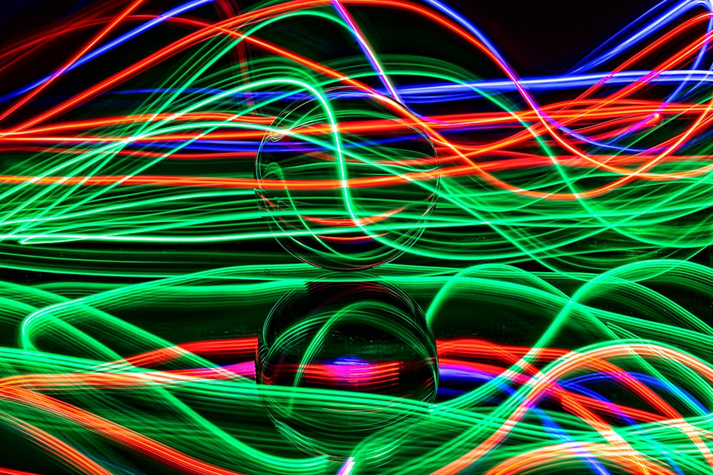 blue red and green light