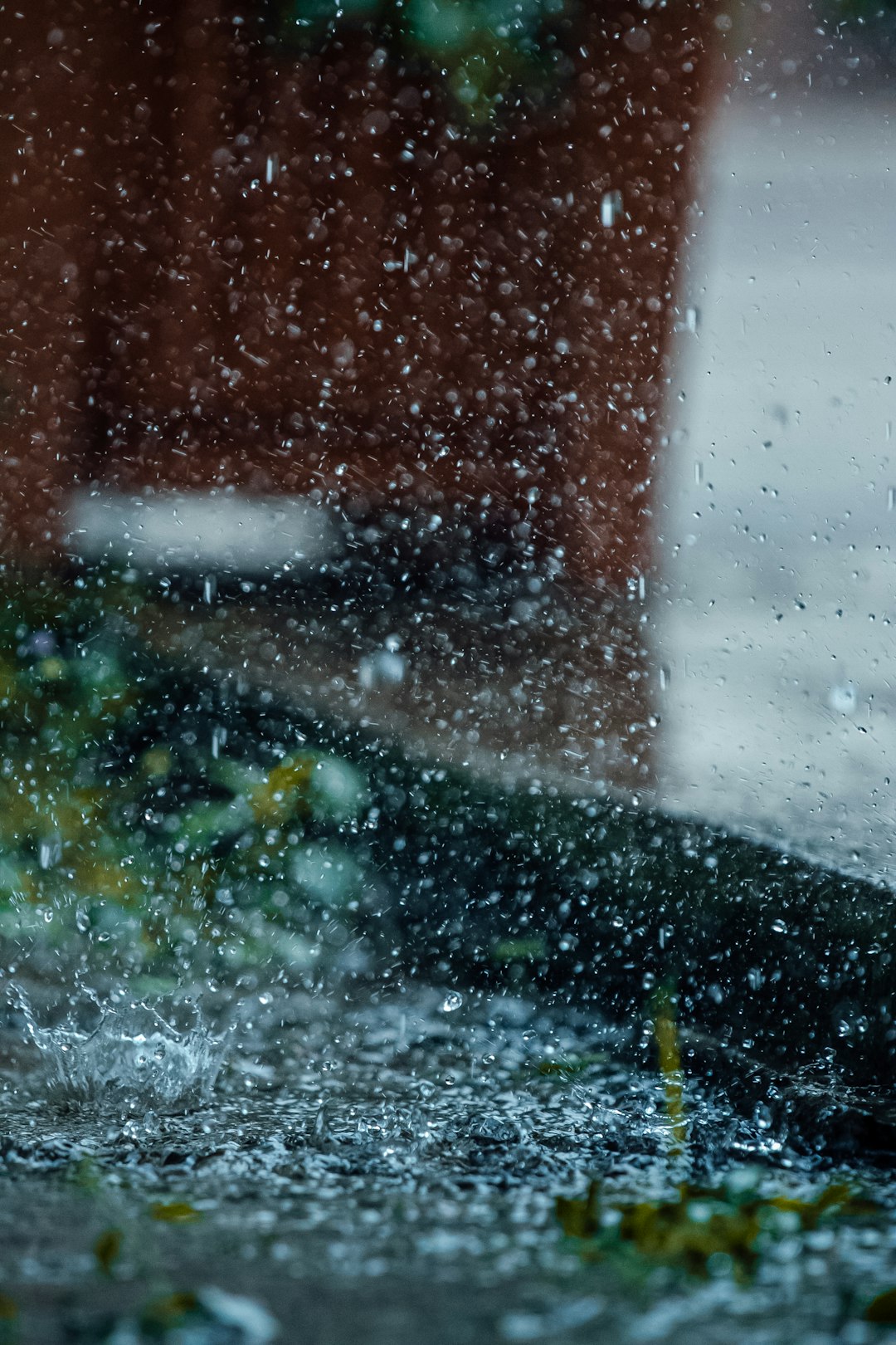 water droplets on glass window