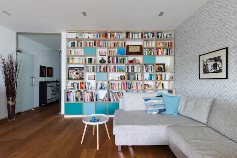 Custom built-in bookcase and cabinetry