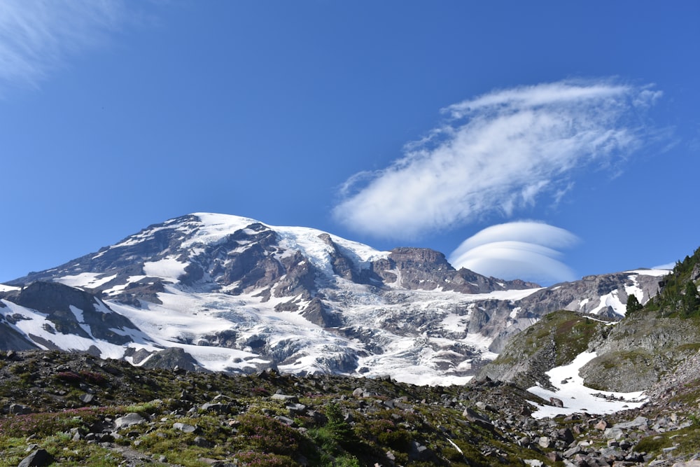 snow covered mountain under blue sky during daytime