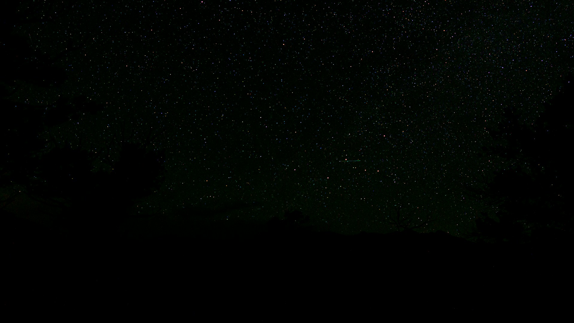 black and white starry night