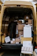 brown cardboard boxes on brown cardboard box