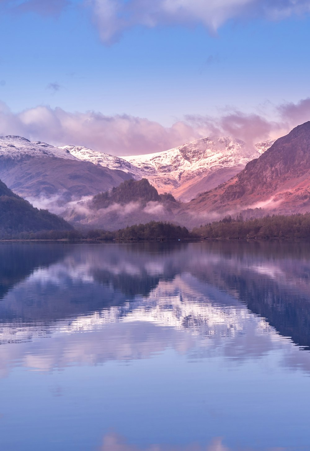 lake near snow covered mountains during daytime