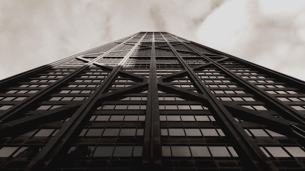 low angle photography of high rise building