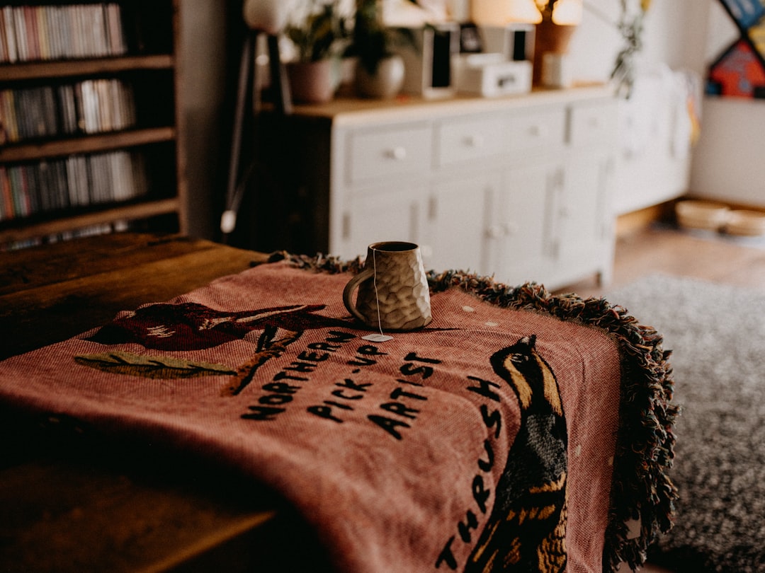 brown and black area rug