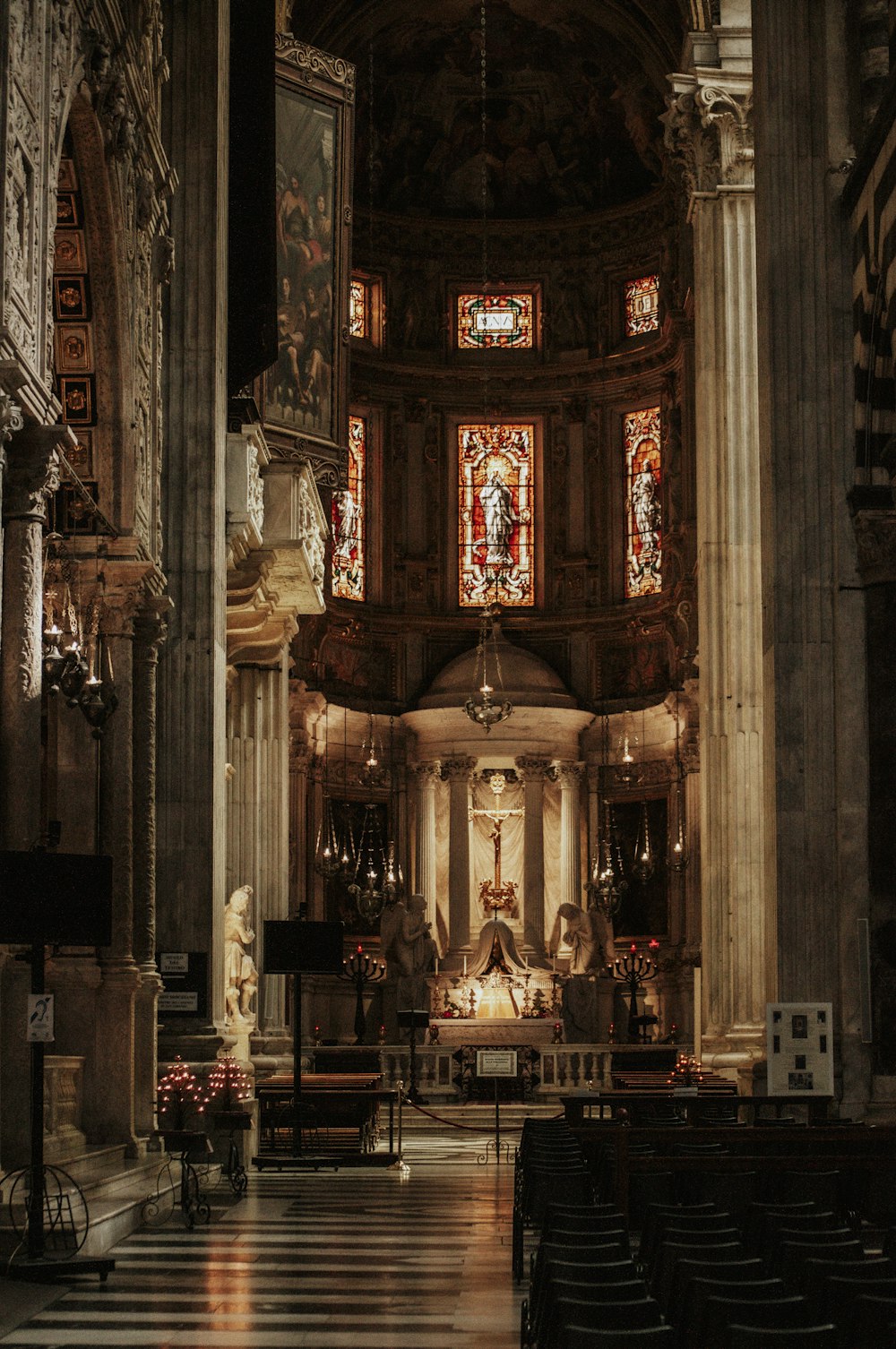 brown and white cathedral interior