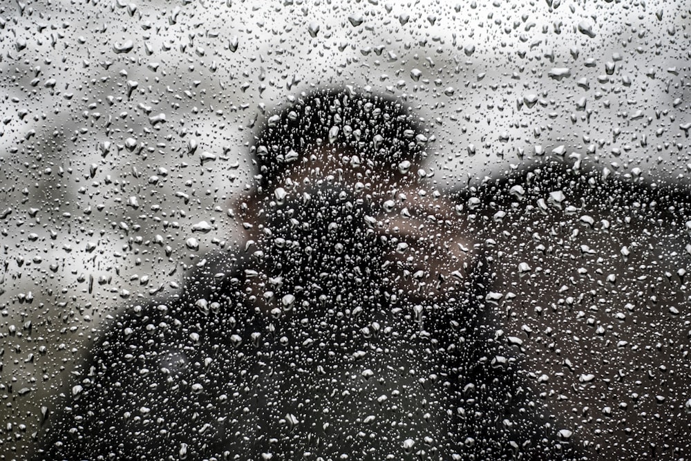 water droplets on glass window