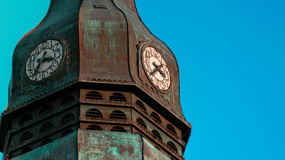 brown and blue concrete building