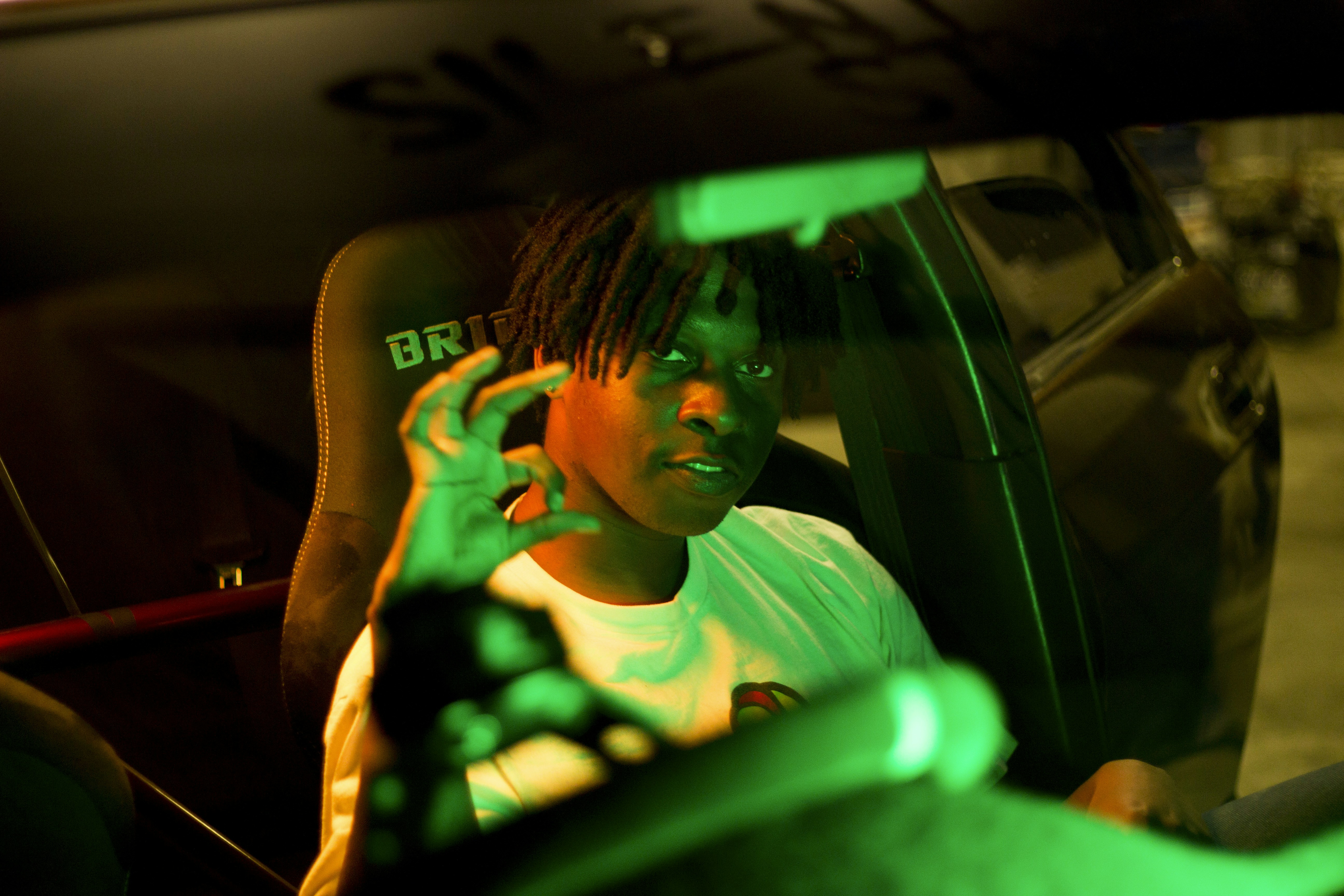 boy in yellow crew neck t-shirt