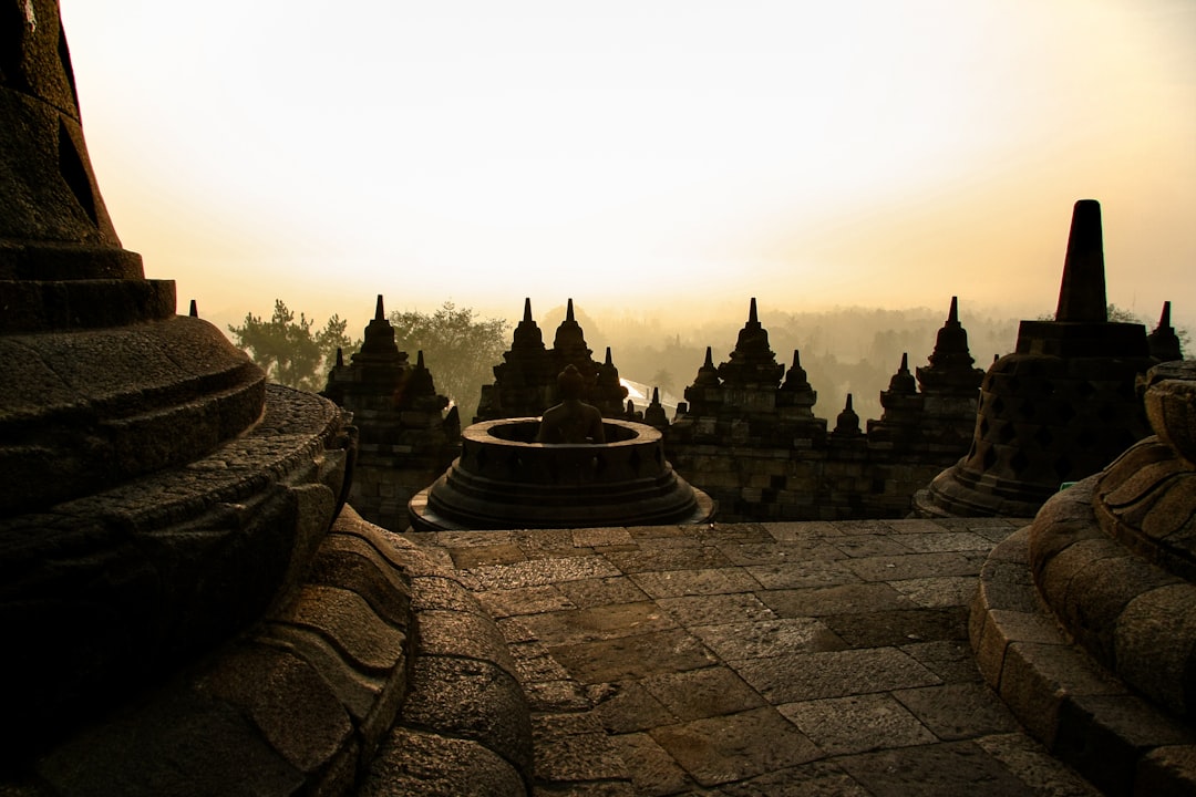 brown and black concrete temple,