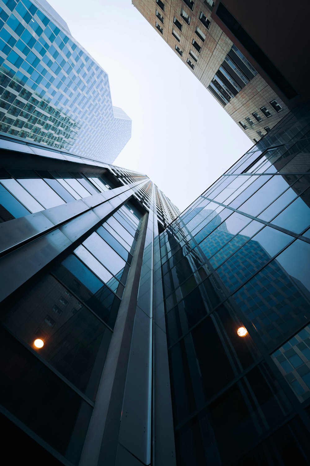 low angle photography of high rise building