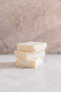 white cheese on white table