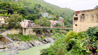 Modular bridge connecting two rural communities over a river