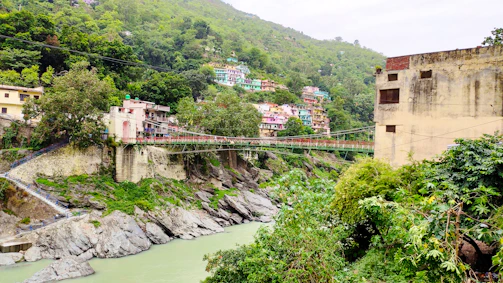 Modular bridge connecting two rural communities over a river
