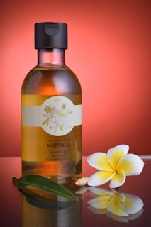 white and yellow labeled bottle